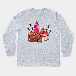 Fantasy Dessert Kids Long Sleeve T-Shirt